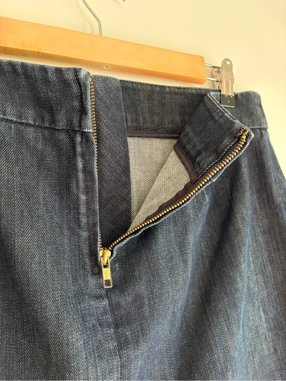 J. Crew Dark Blue Cotton Denim Pencil Skirt Size 10